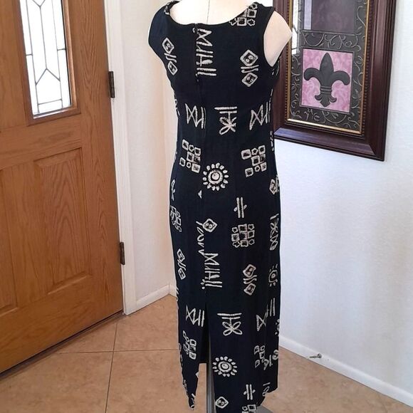Vtg. Abstract Design Tank Dress - Picture 4 of 16